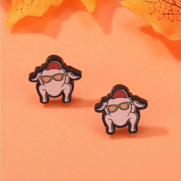 Acrylic Turkey FRIENDS Stud Earrings - Picture 4 of 5